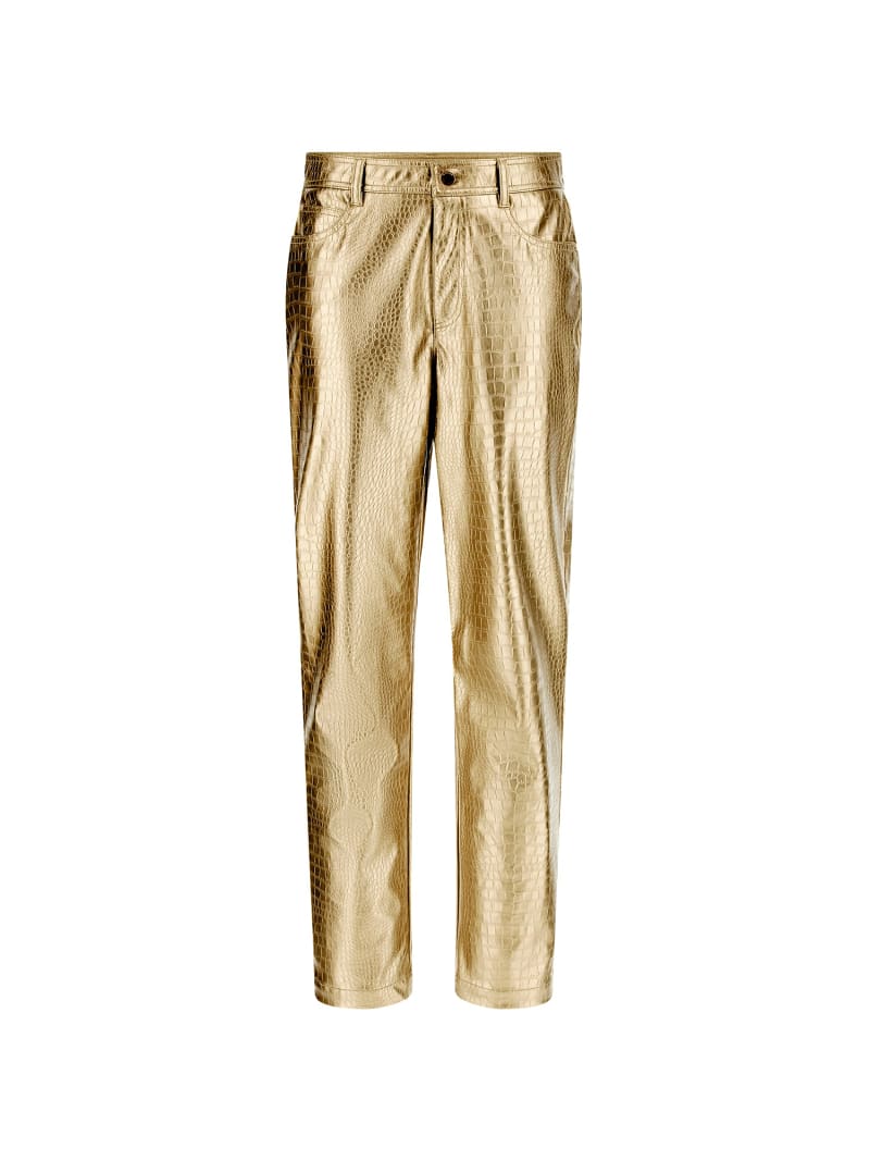 Gold metallic shop pants
