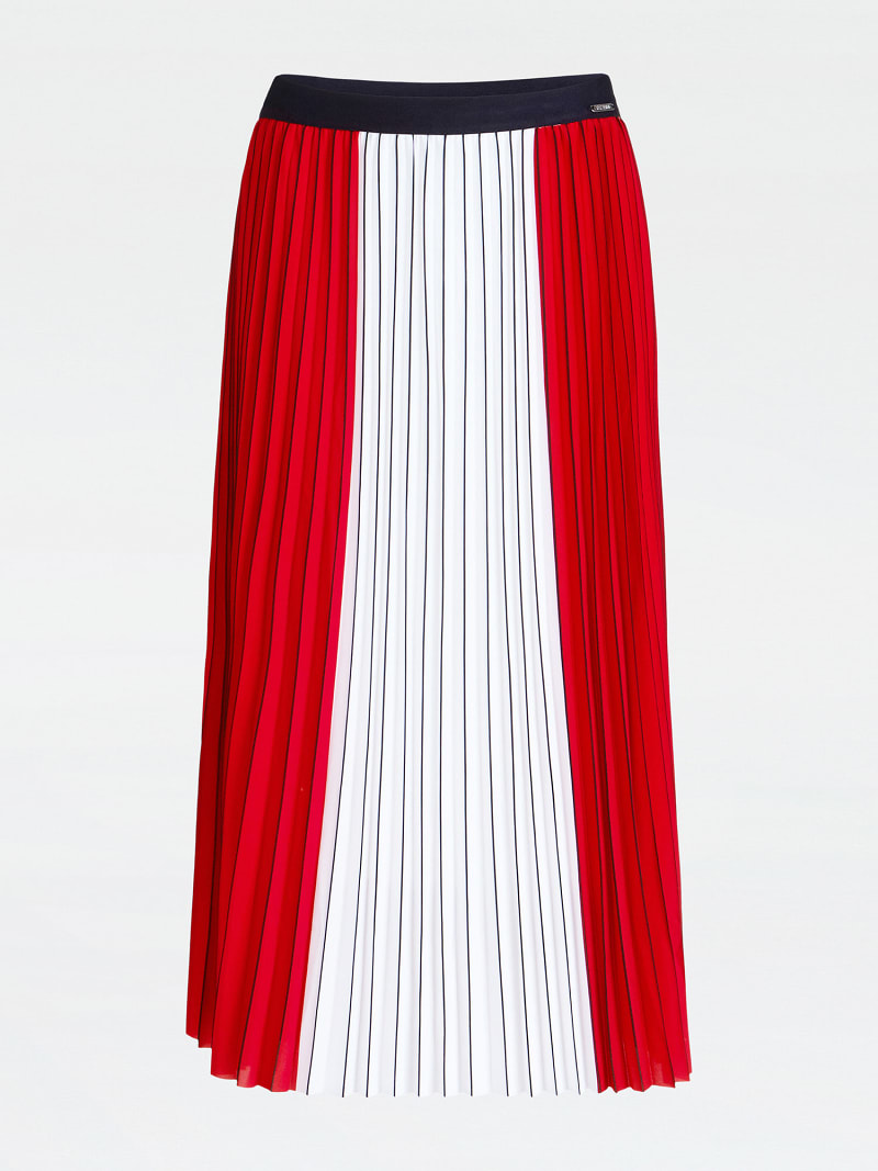 Langer Plisseerock Color Block Guess Offizieller Online Shop