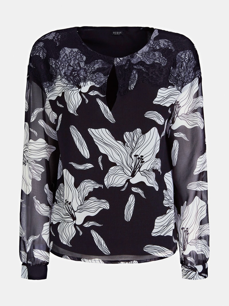 Bluse Obere Partie Aus Spitze Guess Offizieller Online Shop