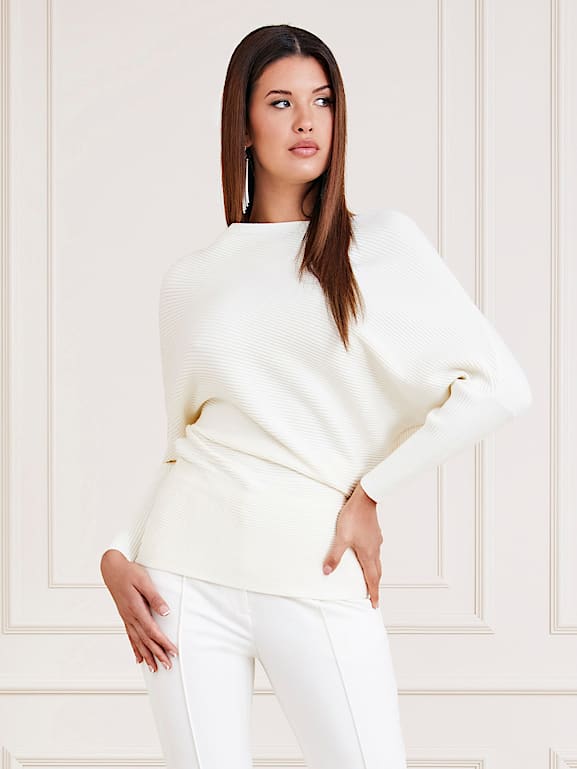 Guess off on sale the shoulder sweater