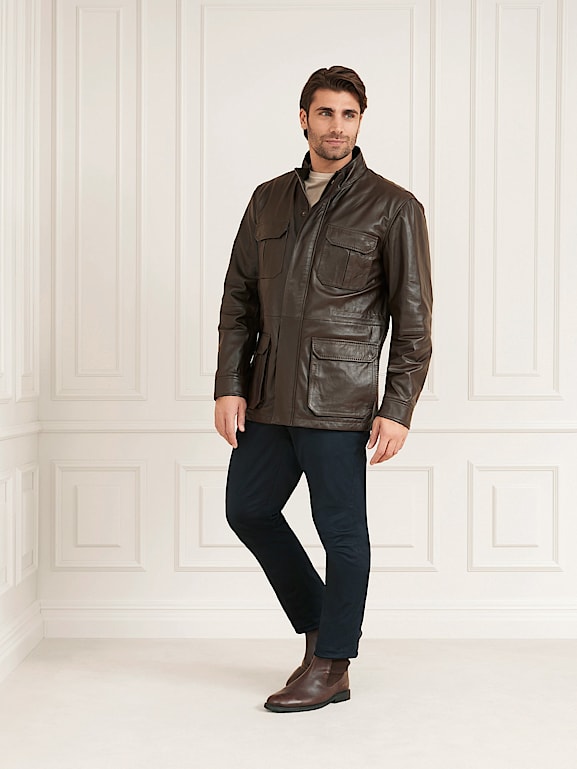 MARCIANO REAL LEATHER JACKET Men | GUESS® Past Collections