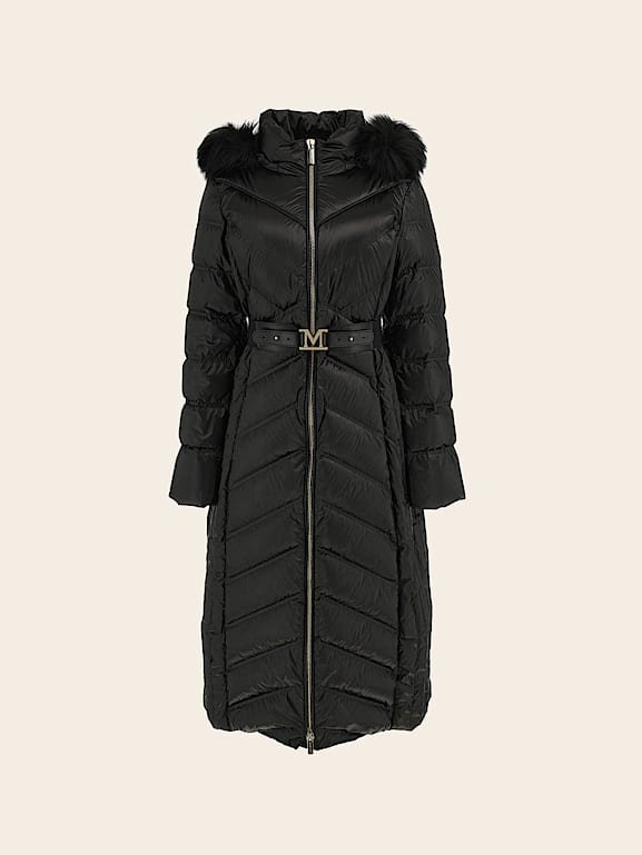 Guess long puffer jacket best sale