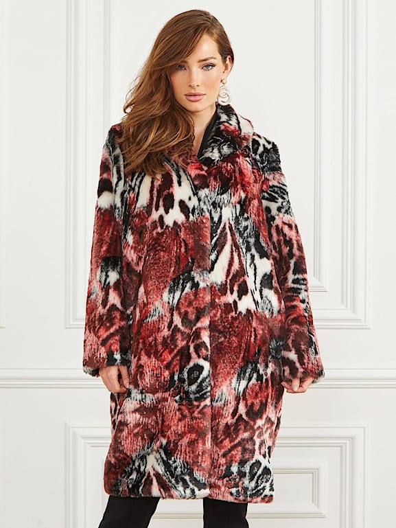 Manteau fourrure synthétique clearance