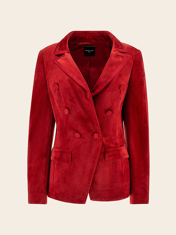 Guess red blazer discount