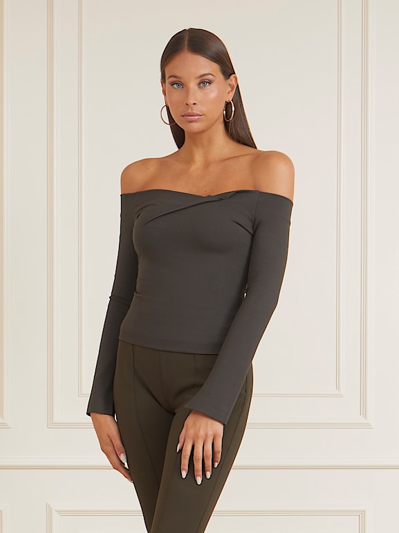 Guess off sale the shoulder top