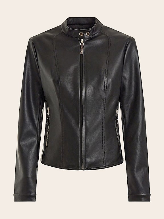 Guess by marciano leather jacket womens sale