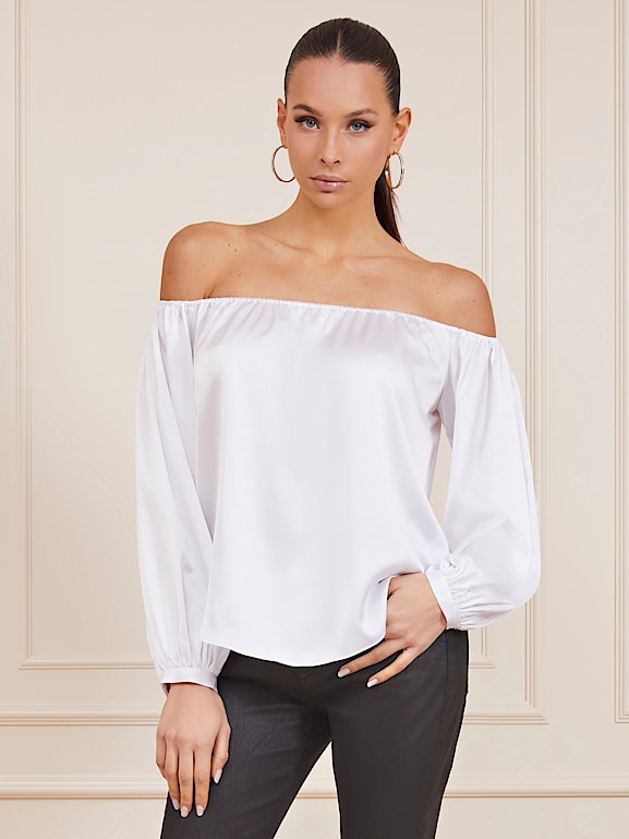 Guess off the shoulder top cheap