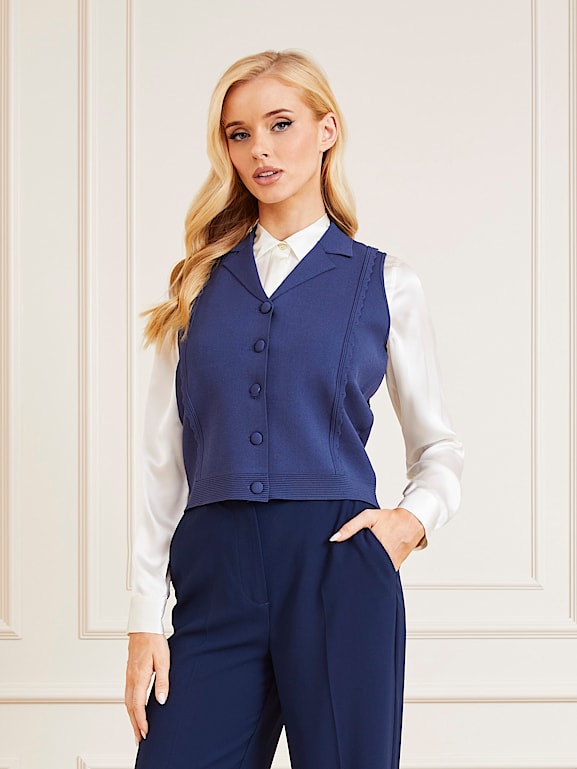 Guess blue sweater outlet