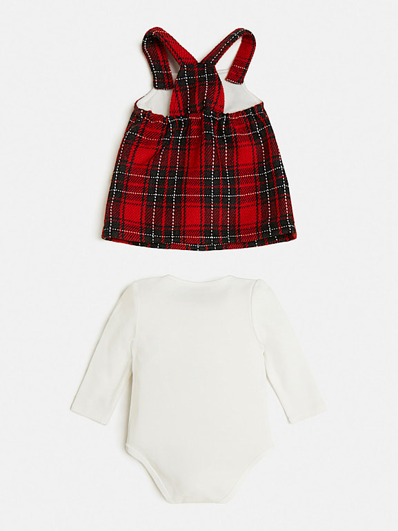 GUESS Tartan print dress and body set