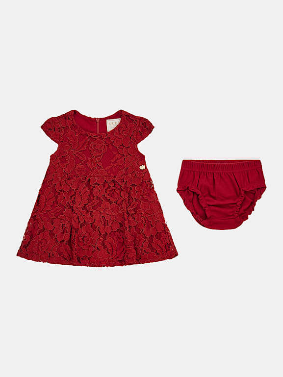 Robe guess dentelle rouge store