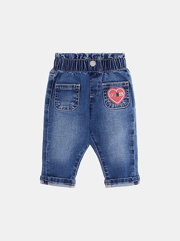 Paper bag denim pants Girls GUESS kids Official Website