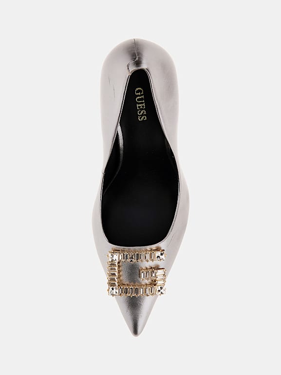 Décolleté argento guess cheap