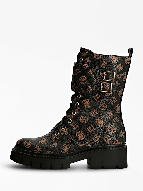 GUESS BOTA MILITAR SERY 4G LOGOTIPO PEON A