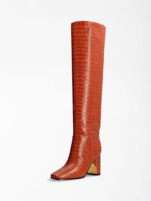 Bottes hautes croco best sale