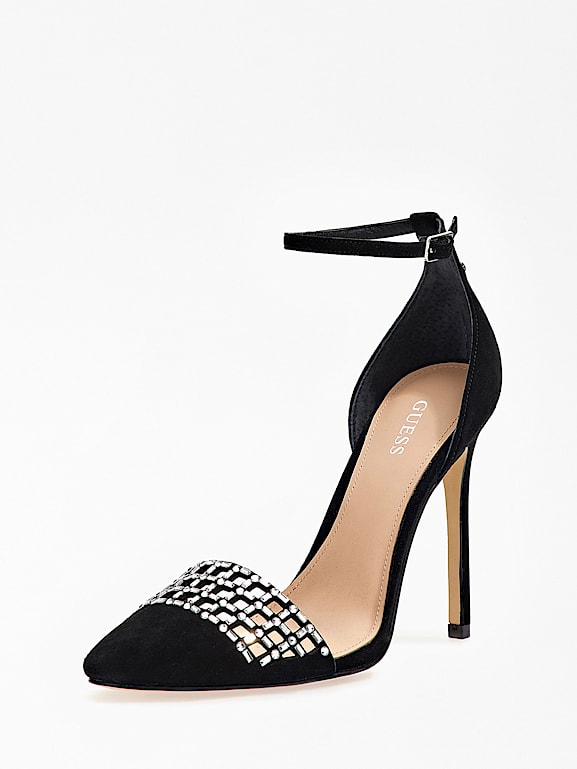 Guess suede heels top