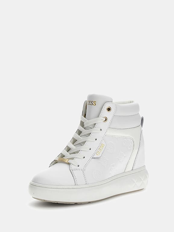 SNEAKERS MONTANTES BOKAN GUESS Blanches - Baskets Femme GUESS