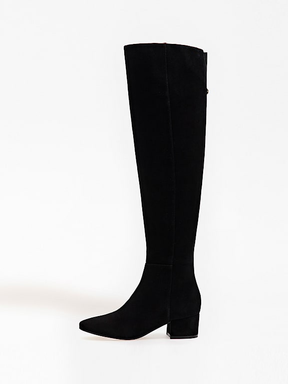 Botte haute daim clearance