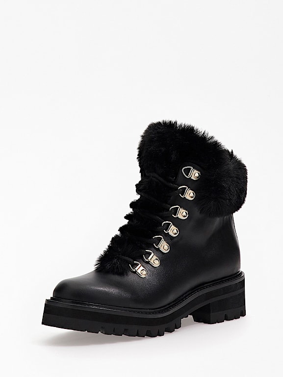 Guess black cheap fur boots