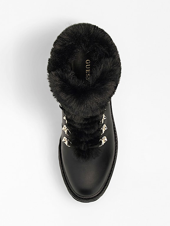 Guess faux top fur boots