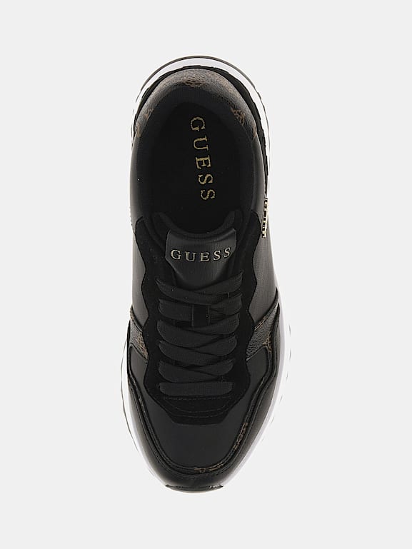 Guess black quilted sneakers deals