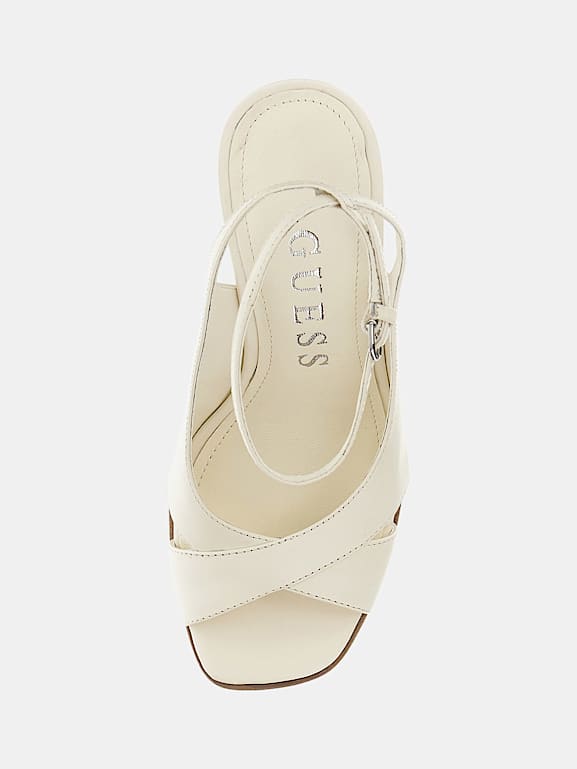Guess white wedge hotsell sandals