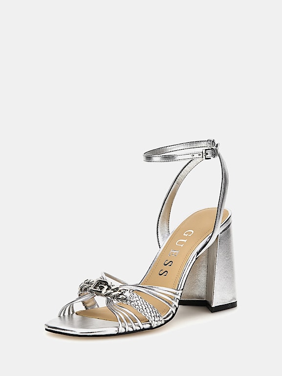 Guess block 2025 heel sandals