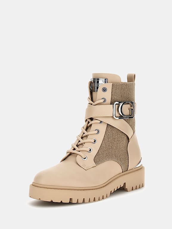 Guess combat boots women on sale