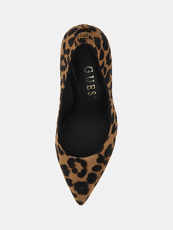 Guess animal top print heels