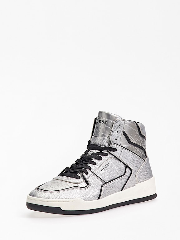 Guess top silver sneakers