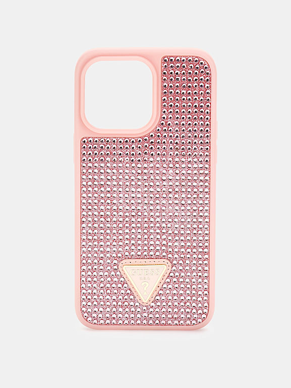 Funda Guess Glitter Flakes Compatible Con iPhone 14 Pro Max Color Rosa  Claro
