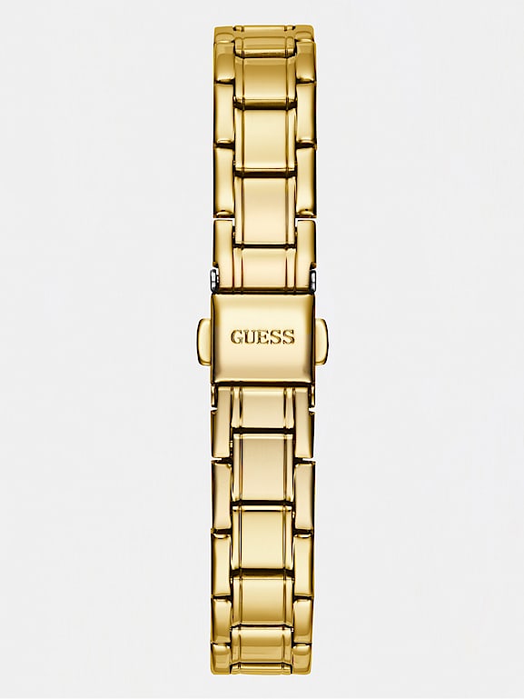 Gold diamond guess watch best sale