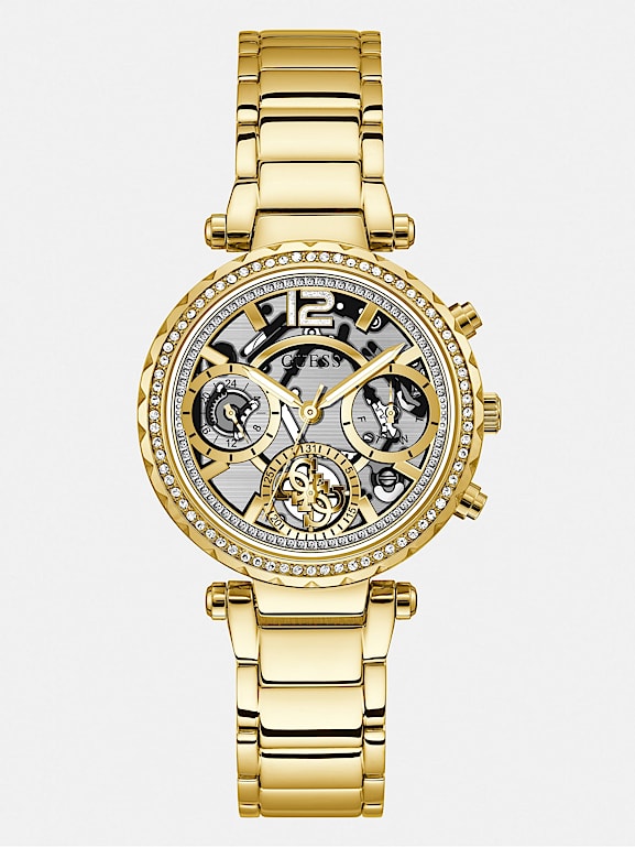 GUESS Montre multifonction cristaux Femme
