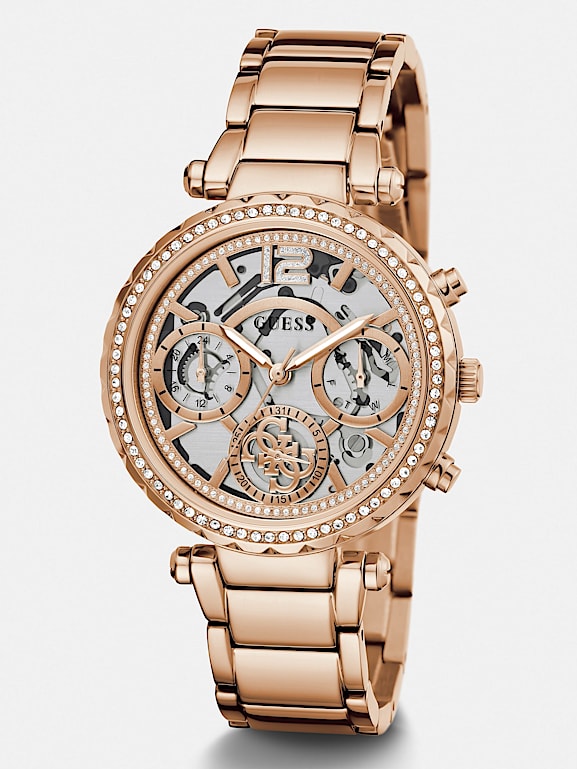 wortel sleuf Voetganger Multifunctioneel horloge met kristallen Dames | Officiële GUESS® Website