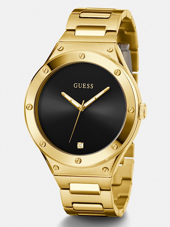 GUESS Stainless steel analogue watch Men