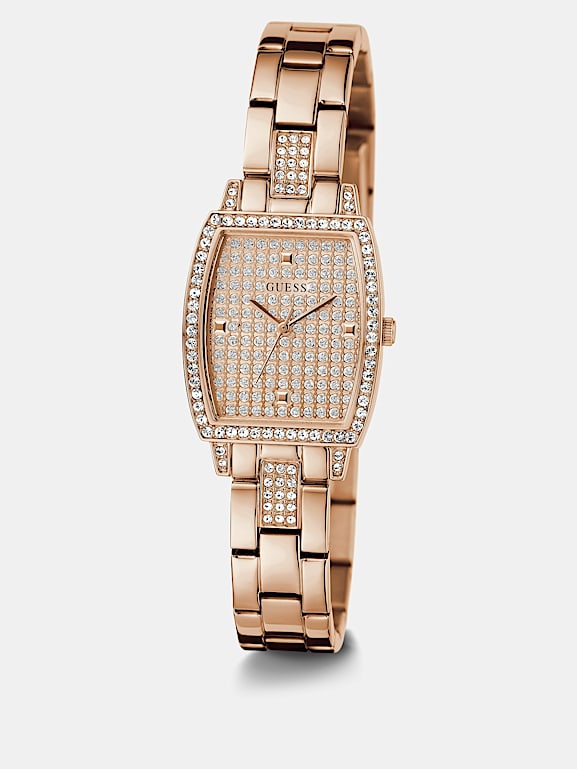 GUESS Analogue watch with crystal appliqu Women