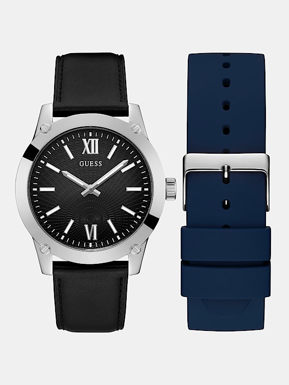 Guess watch interchangeable leather strap best sale