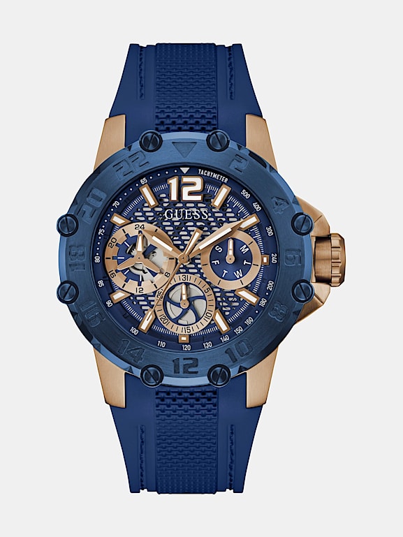 GUESS Silicone multi function watch Men