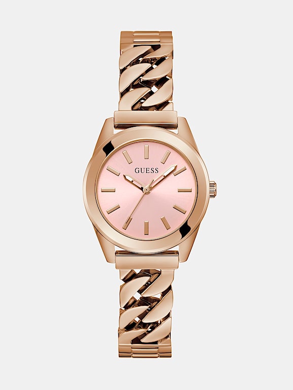  GUESS Reloj analógico de acero inoxidable para mujer