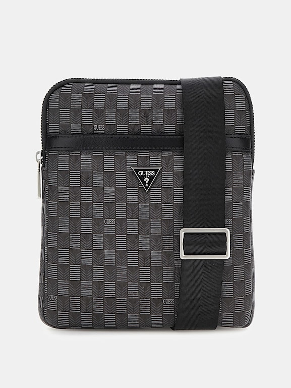 GUESS Geometric print jet set crossbody bag Men