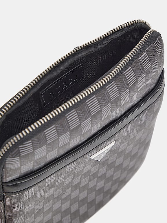 GUESS Geometric print jet set crossbody bag Men