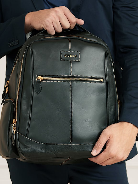 Guess leather backpack mens sale