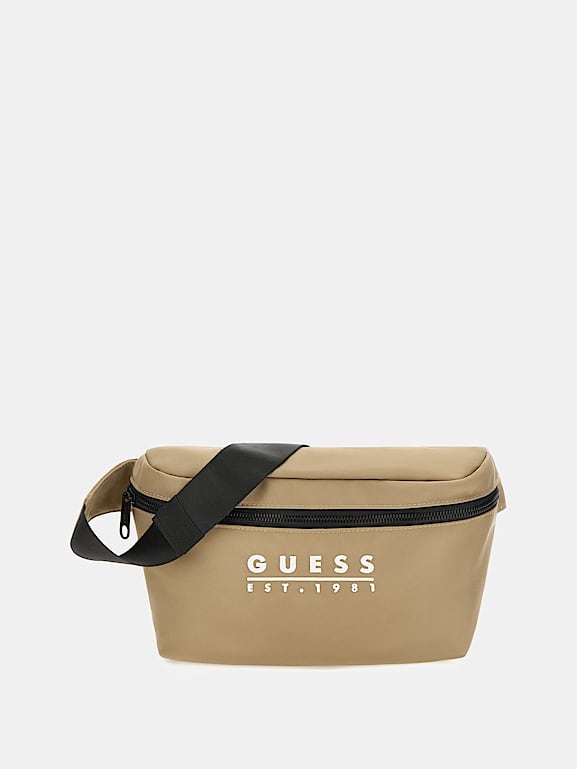 GUESS Nola logo script belt bag Men
