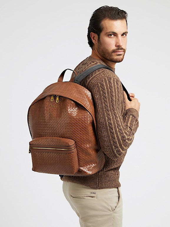 Guess men's leather backpack shop