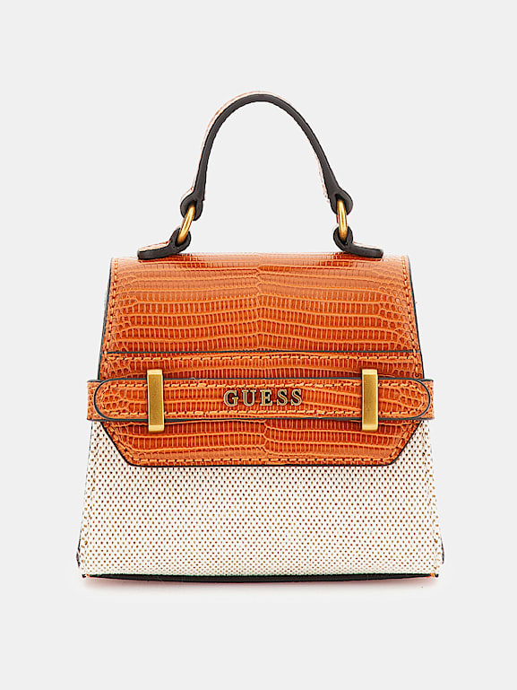Sac guess effet discount croco