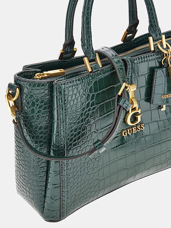 GUESS G James croc look handbag