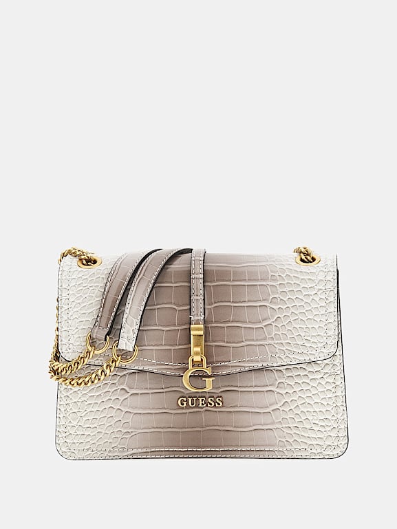 Crocodile print crossbody bag top