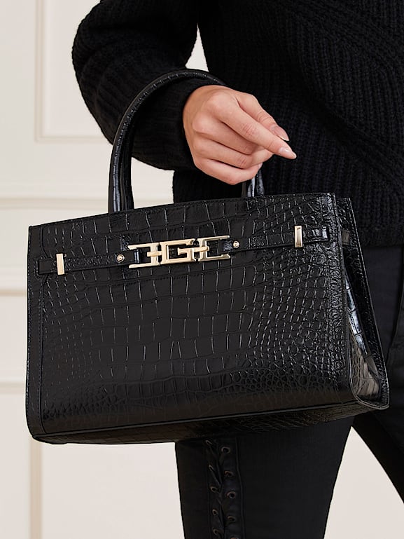 GUESS Bolso de mano Cristina de piel aut ntica