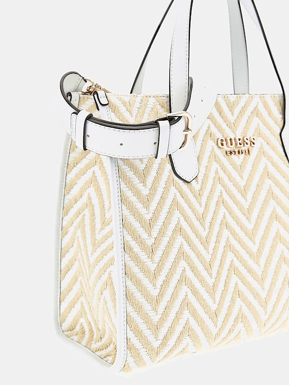 GUESS Bolso de mano Silvana rafia