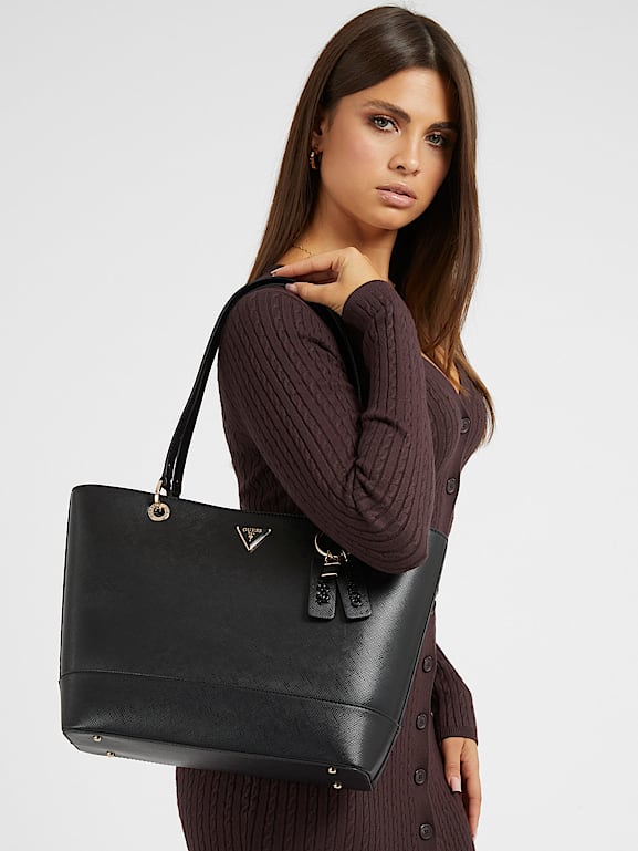 Guess saffiano shopper bag clearance