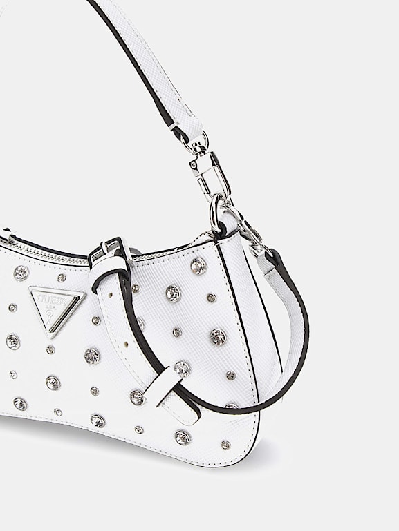 Saffiano leather top mini shoulder bag